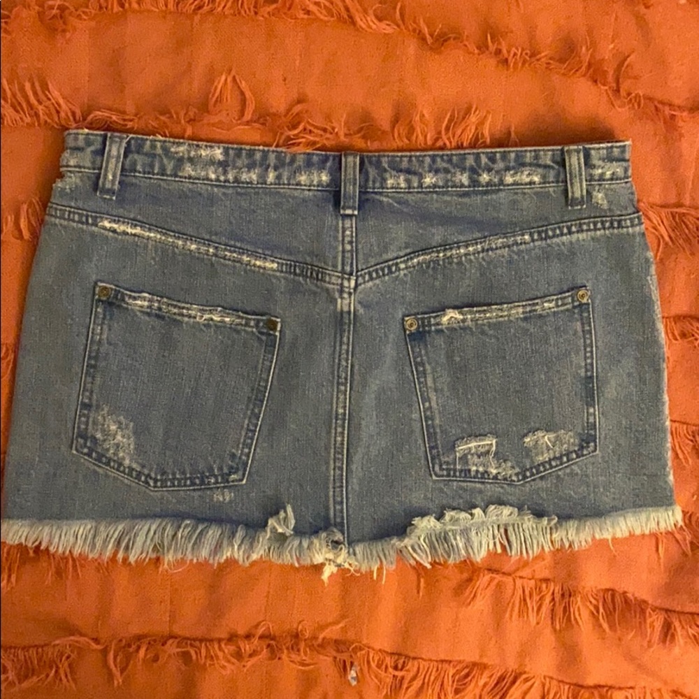 Free people mini jean skirt Size 12